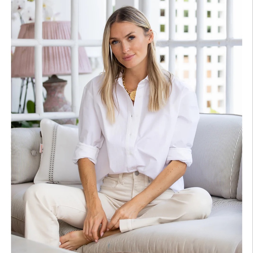 Julia Amory Carolyn Shirt Size Small White NWT